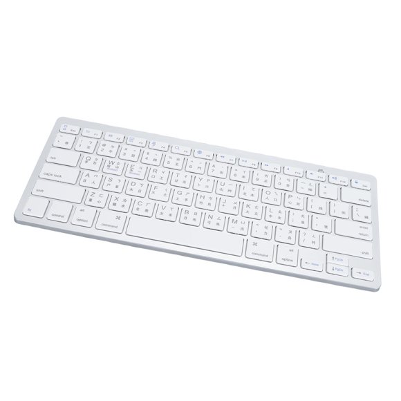 Cordless BT Language Keyboard, German / French / Spanish / Italian English Bilingual Keyboard, Ultra Slim Keyboard with Scissor Legs, Ergonomic Keyboard for