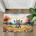 thumbnail image 4 of Welcome Spring Fairy Yorkshire Terrier in Flower Meadow Doormat Yorkie Dog Lover Gifts Indoor Outdoor Welcome Mat - 13002, 4 of 5