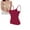 Red, variant on WNEGSTG Women's Solid Color Cotton Camisole with Shelf Bra Basic Adjustable Spaghetti Strap Tank Top Red