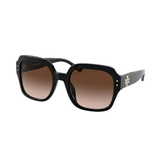 Tory Burch TY7143U 170913 56M BlackDark Brown gradient Square Sunglasses for Women + BUNDLE with Designer iWear complimentary Eyewear Kit