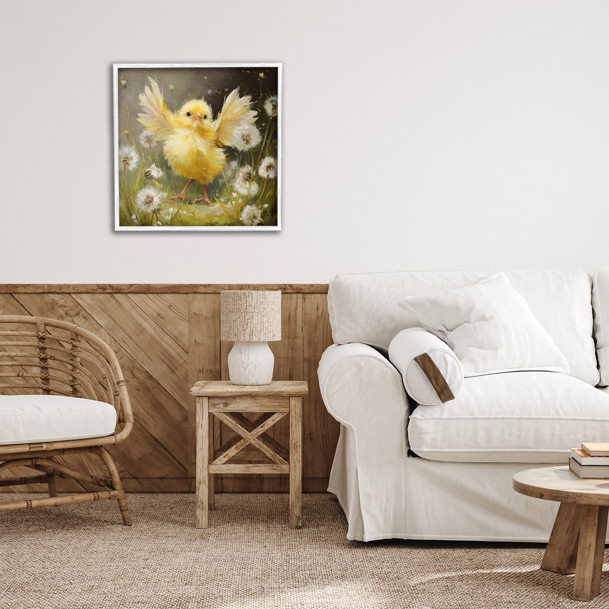 Stupell Industries Free As A Peep Chick White Framed Giclee Art, design by Tina LeCour
