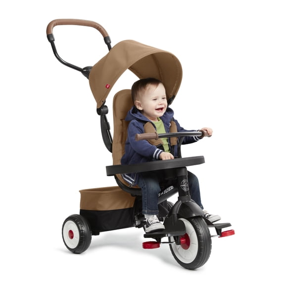 Radio Flyer City 4 en 1 Paseo‑Triciclo Mocha