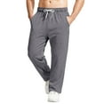 thumbnail image 2 of Wutalume Men's Yoga Pants with Relaxed Fit, Stretch Waistband and Drawstring, Perfect for Sports, Training, and Casual Wear, Designed for Comfort and Ease,Dark Gray M, 2 of 8