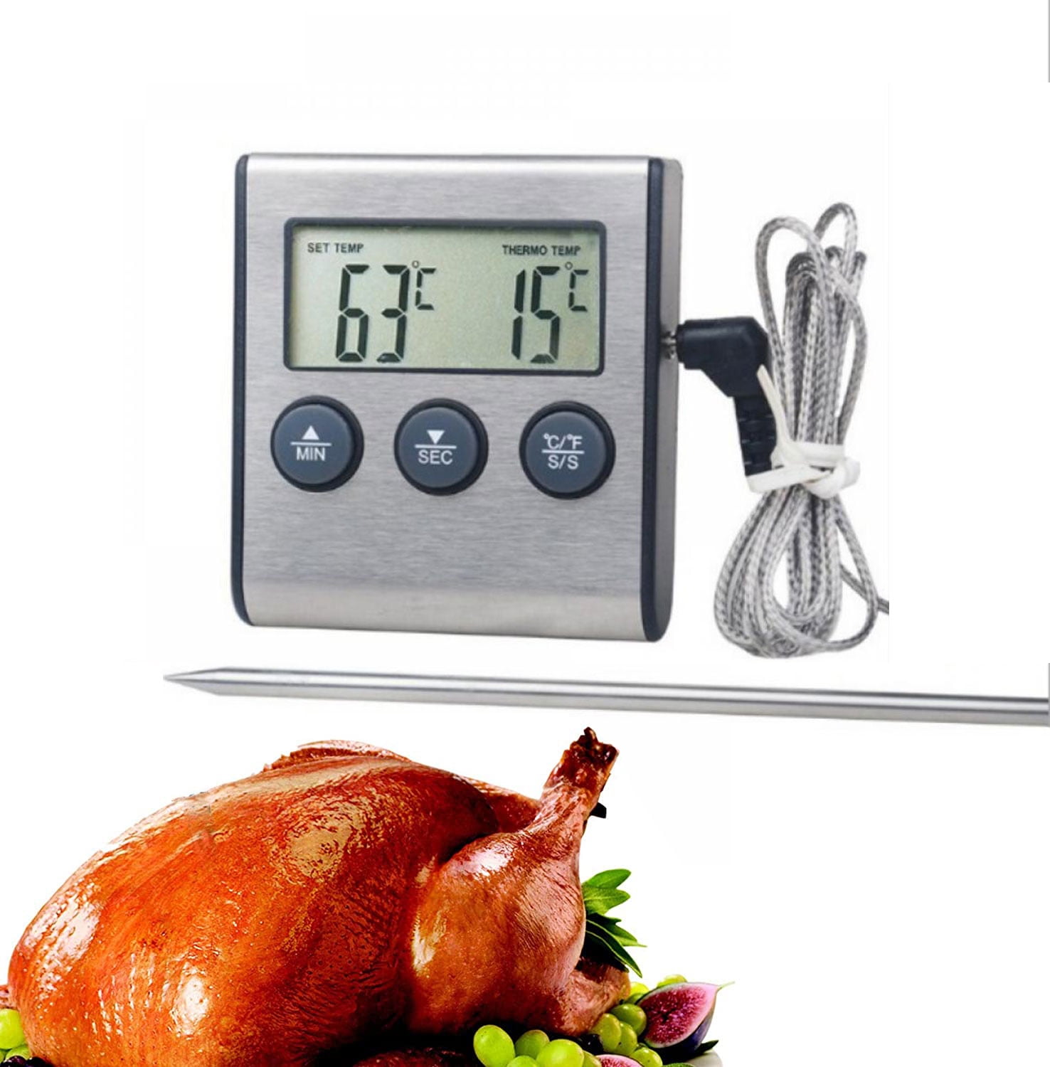 DABOOM Instant Read Waterproof Meat Thermometer 2s Instant Read Ultra