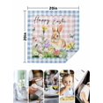thumbnail image 4 of Happy Easter Bunny Cloth Napkins Set of 4 Reusable Dinner Napkins, Spring Floral Pink Blue Plaid Cocktail Napkin Washable Table Napkins for Wedding/Holiday Party/Baby Shower 20"x20", 4 of 7