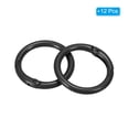 thumbnail image 3 of Uxcell 25mm Metal Spring O Rings Spring Gate O Rings Zinc Alloy  Snap Clip Trigger Black 12 Pcs, 3 of 6