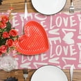 thumbnail image 3 of Valentines Day Table Runner, Sweet Love Valentines Day Decorations Valentines Runner for Table Seasonal Sweet Holiday Decor for Indoor Outdoor Dining Table Decorations (Pink, 13'''' x 90''''), 3 of 6