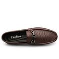 thumbnail image 5 of Spring Summer New Men's Casual Hollow Loafers Slip On Breathable Leather Flats Boat Shoes Driving Shoes Moccasins Comfort Walking Shoes, 5 of 11