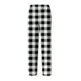 thumbnail image 6 of Havenx Mens Cotton Pajama Pants Plaid Flannel Pajamas Pants 2025 Plus Size Sleeping Pants Elastic Waist Straight-Leg Lightweight Lounge Pants,White L, 6 of 6