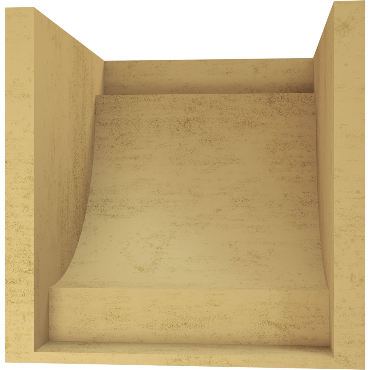 12"W x 12"D x 12"H Wide Alpine Rough Cedar Woodgrain TimberThane Corbel, Primed Tan