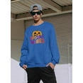 thumbnail image 2 of Spooky Vibes. Retro Pumpkin Sweatshirt Men -Image by Shutterstock, Male XX-Large, 2 of 4