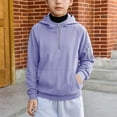 thumbnail image 5 of BFHHYA Boys (5-14Y) Quarter-Zip Hoodie Raglan-Sleeve Pullover Long Sleeve Solid Color Casual Sweatshirt with Pockets, for Family Hikes, 5 of 8