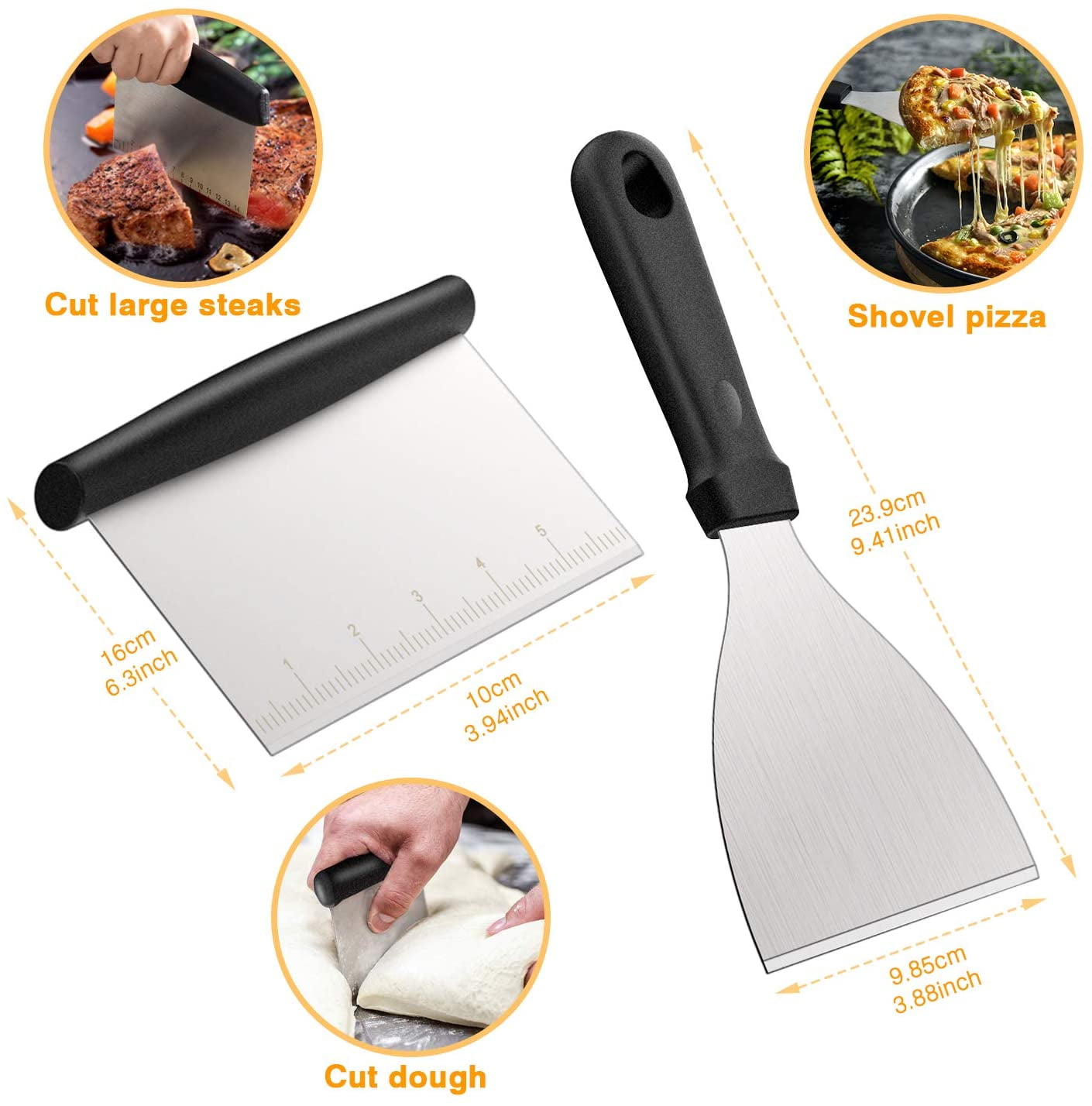 Morole Griddle Accessories Kit for Blackstone and Camp Chef, 22 Pcs Exclusive Griddle Tools Spatulas Set, Perfect Flat Top Grill Accessories Kit with Spatula, Grill Scraper, Knife, Bottle, Tong, Fork