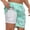 Cyan-Red Flamingo, variant on Swim Trunks 5" Stretch Beach Shorts Quick Dry Mens Board Short, Size M
