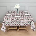 thumbnail image 3 of White Christmas Animal and Car Pattern Square Tablecloth,Waterproof Square Table Cover,Wipeable Spillproof Washable Table Cover for Home Kitchen Party Decor 52"x52"(132x132cm), 3 of 6