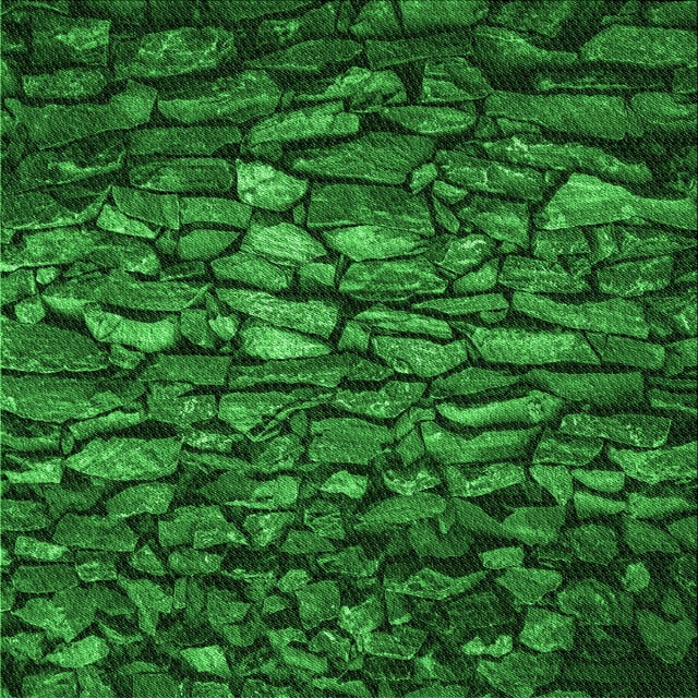 Ahgly Company Machine Washable Indoor Square Transitional Deep Emerald Green Area Rugs, 6' Square