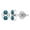 Blue Diamond, variant on Collection Round White Diamond Vertical 2 Stone Style Screwback Stud Earrings for Her (0.24 ctw, Color I-J, Clarity I1-I2) in 14K White Gold