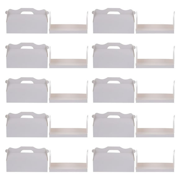 MasteelfCA 10PCS Long Shape Cake Box Pastries Cookies Cakes Pies Storage Paper Box