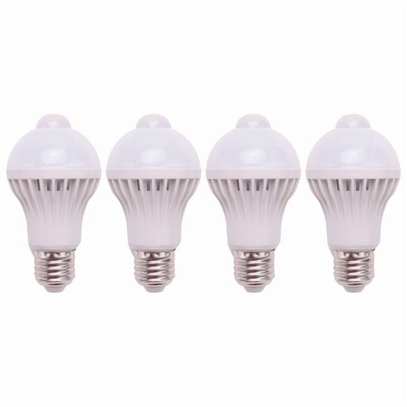4X E27 Bombilla de Luz Led Luz del Sensor de Movimiento Lámpara de Sensor de Movimiento Led Pir Lámpara Luz 5W