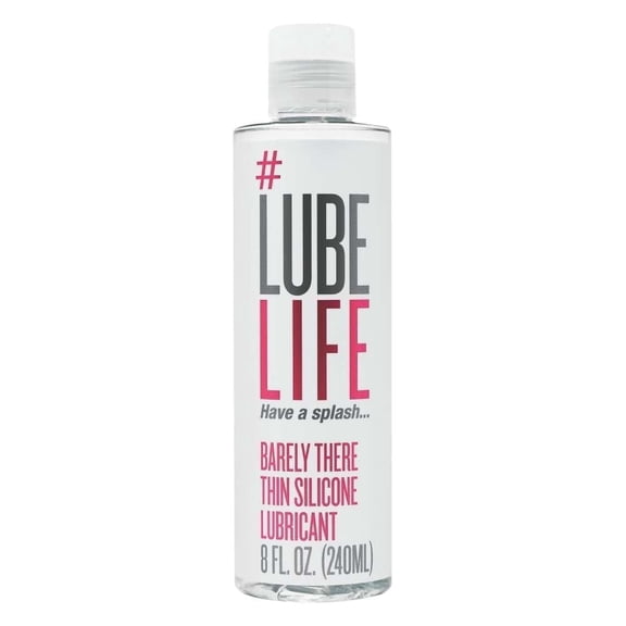 LubeLife Thin Silicone Based Personal Lubricant for Men, Women and Couples, 8 fl oz