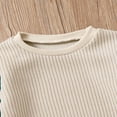 thumbnail image 4 of EIMELI Tout-Petit Nourrisson Bébé Fille Garçon Chandail Tricoté Blouse Chandail Molletonné Col Rond Automne Hiver Hauts Tricotés Gris 2-3 Ans, 4 of 8