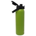 thumbnail image 3 of New Aquatix (Lime, 32 Ounce) Pure Stainless Steel Double Wall Vacuum Insulated Sports Water Bottle Convenient Flip Top Cap with Removable Strap Handle - Keeps Drink Cold 24 hr/Hot 6 hr, 3 of 6