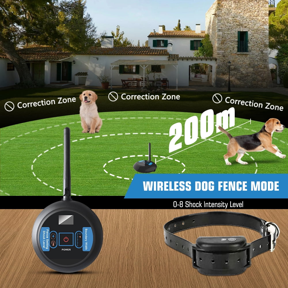 Wireless Dog Fence, Electric Dog Collar Fence,Pet Containment System, Adjustable Warning Strength