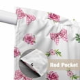 thumbnail image 4 of Valentine's Day Swag Valances for Windows, Kitchen Window Curtains Over Sink, Spring Roses Romantic Pink Bows Leaves Window Treatment Curtains for Living Room/Bedroom Curtains 2 Panel Sets 36"x45", 4 of 8
