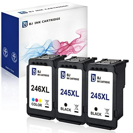 BJ Ink Cartridge Replacement for Canon PG-245XL CL-246XL Ink Cartridge Compatible with PIXMA MG2520 MG2522 MG2920 MG2922 MG2924 MG2420 MX490 MX492 IP2820 Printer(2 Black 1 Tri-Color) BJ Ink Cartridge Replacement for Canon PG-245XL CL-246XL Ink Cartridge Compatible with PIXMA MG2520 MG2522 MG2920 MG2922 MG2924 MG2420 MX490 MX492 IP2820 Printer(2 Black 1 Tri-Color)