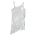 thumbnail image 4 of Sywiyi Robe de Danse Jazz Latine à Franges avec Diamants Brillants pour Filles Salsa Samba Rumba Cha Tango Blanc 8, 4 of 5