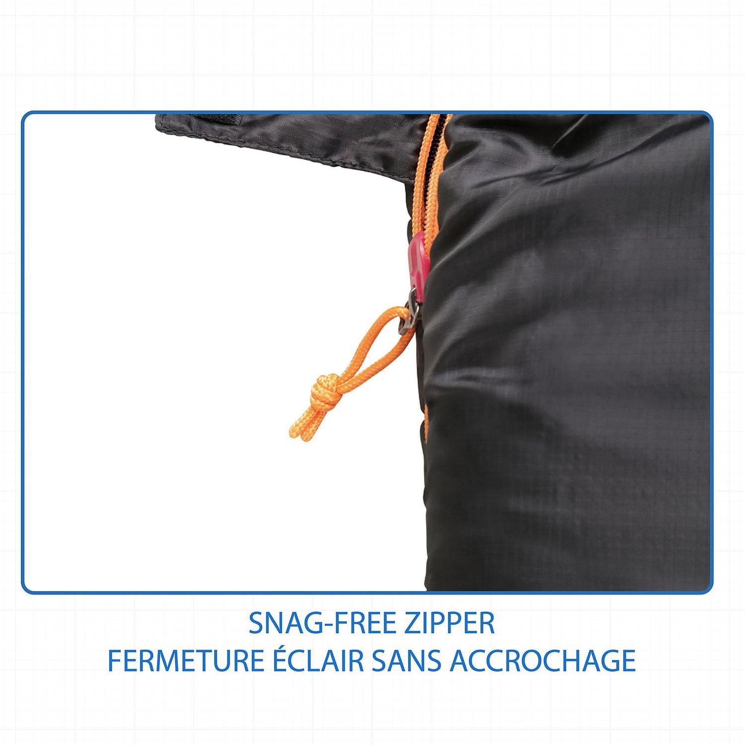 Sac de couchage Ozark Trail -10 °C, 216 cm (L) x 89 cm (l), température nominale +14 °F/-10 °C, extérieur en polyester, noir Sac de couchage