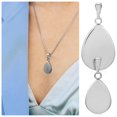 thumbnail image 2 of 40Pcs Stainless Steel Water Drop Charms Pendants for DIY Crafts Jewelry Making Decoration, 2 of 3
