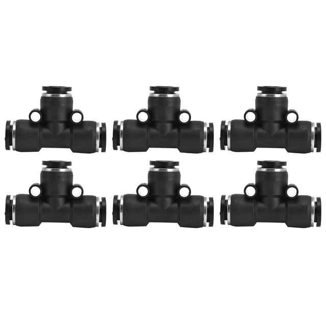 Filfeel 10pcs Raccord de Tube Pneumatique PVC Durable Scellement Stable Résistance à la Corrosion Accessoires de Compresseur, Raccord de Tube Pneumatique, Poussée de Filetage pour Raccords de Connexion