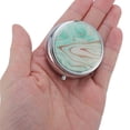thumbnail image 5 of Unique Bargains 1 Pc Pill Case 3 Grid Round Abstract Pattern Pill Box Blue, 5 of 6