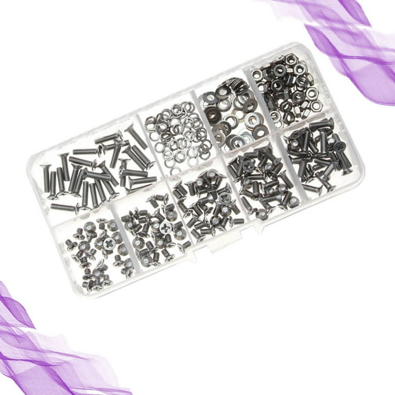 Mobutofu Silver Countersunk Head 300Pcs Screw Assortment Kit for Fastening and Repairing