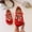 Red, variant on Toddler Little Girl Mary Jane Dress Shoes Ballet Flats for Girl Party Shoes Bowknot Princess Shoes Red 12.5(30)