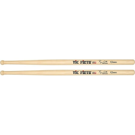 Hickory Wood Tip Sticks Vic Firth SRC Roger Carter Signature Corpsmaster® Hickory Snare Drum Sticks w/ Wood Tip ()