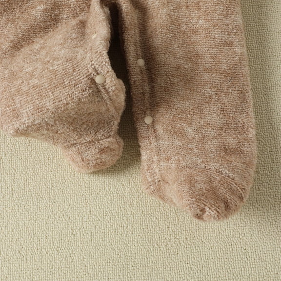 Vedolay Boy's Romper Toddler Kids Boys Winter Jumpsuit Romper Ruffle Long Sleeve Overall Striped Chiffon Clothes for Baby Boy,Khaki 6-9 Months