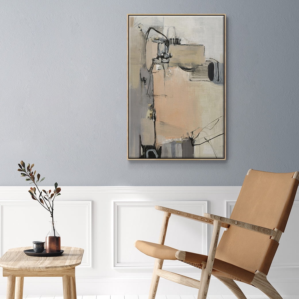 Sandstone Framed Premium Gallery Wrapped Canvas - Ready to Hang - 27 x 41 - Natural Wood Floating Frame