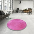 thumbnail image 4 of Ahgly Company Machine Washable Indoor Rectangle Transitional Neon Pink Area Rugs, 8' x 10', 4 of 7
