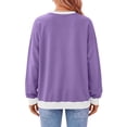 thumbnail image 5 of Fantaslook Color Block Sweatshirts for Women Crewneck Long Sleeve Oversized Pullover Tops Casual Fall Outfits, 5 of 9