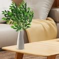 thumbnail image 4 of 1 Pcs Artificial Italian Ruscus Greenery Stem, Faux Green Leaf Garland Branches Hanging Greenery Spray for Wedding Bouquet, Arch, Table Centerpieces and Home Decor 26", 4 of 9
