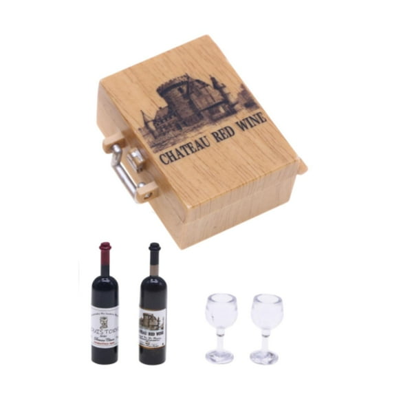 Botellas y copas de vino en miniatura: mini copas de juguete para niños y adultos. CASTILLO