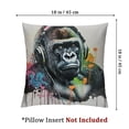 thumbnail image 4 of Painting Gorilla Throw Pillow, , Multicolor, 4 of 7