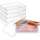 thumbnail image 1 of 6 cajas de almacenamiento de acrílico con tapa, 13 x 10 x 2,5 cm, rectangulares, transparentes, de plástico., 1 of 5