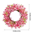 thumbnail image 3 of Valentine's Day Wreath, Valentines Day Wreaths for Front Door, Valentine Day Wreath with Red Berries and Pink Love Heart Forsythia Flowers, Great for Wedding and Holiday Decorations,B, 3 of 6