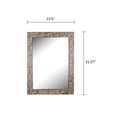 thumbnail image 5 of RADIANCE goods Seashell Finish Rectangular Framed Wall Mirror 32" Height, 5 of 5