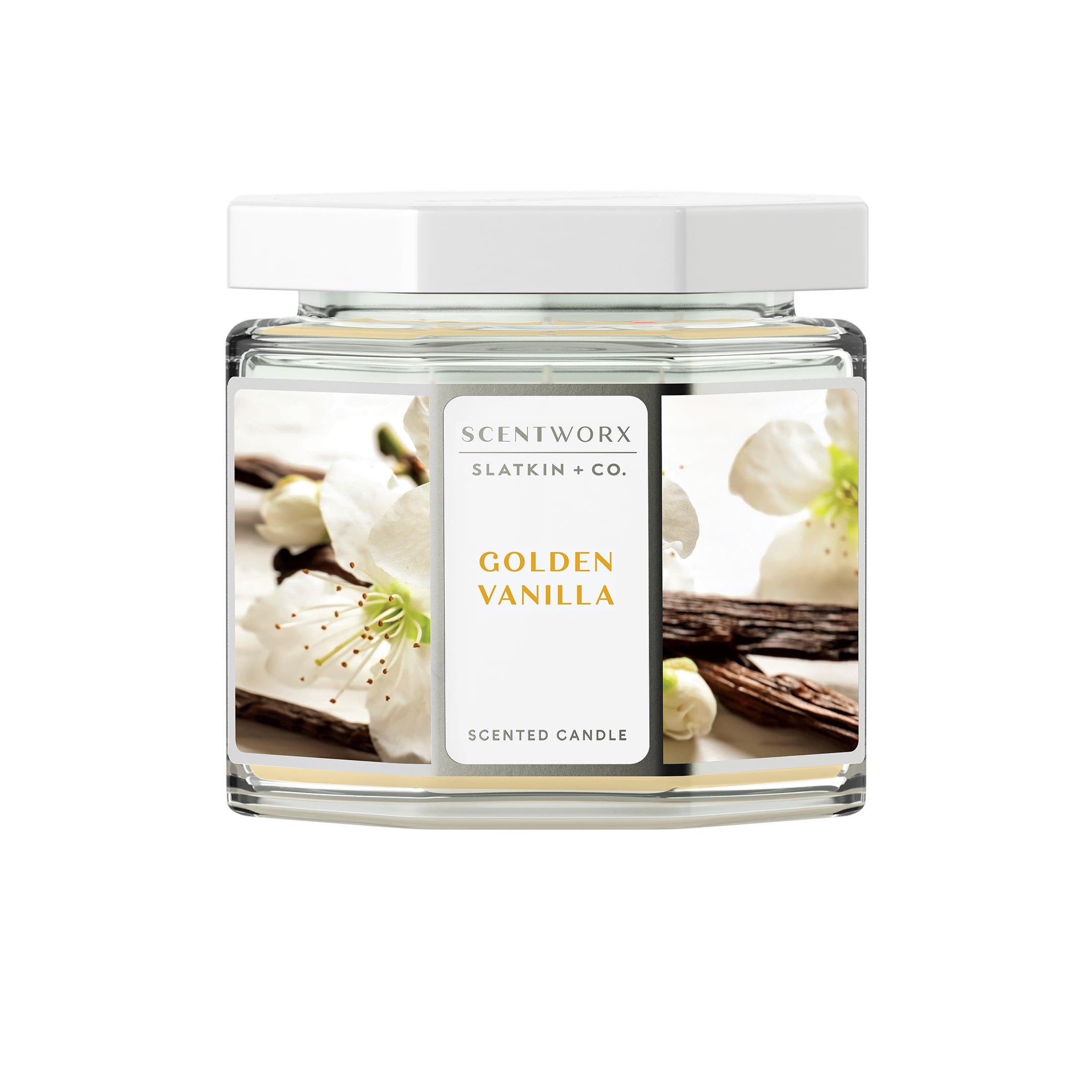 Scentworx 14.5 oz Golden Vanilla 3-Wick Jar Candle by Slatkin & Co