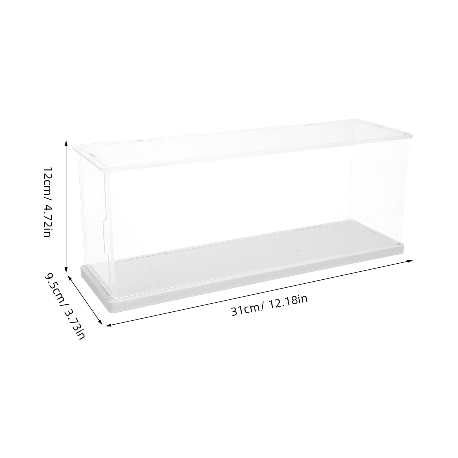 WEUVEB Acrylic Display Case for Collectibles Clear Showcase Box for Figurines Models and Memorabilia