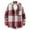 Red, variant on Men's Single-breasted Casual Plaid Woolen Shirt Jacket Top